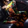 Colorful Jurassic Dinosaur Group Tropical Jungle Print Flannel Blanket Prehistoric Wildlife Throw Blanket Soft Cozy Home Sofa Bed Decor