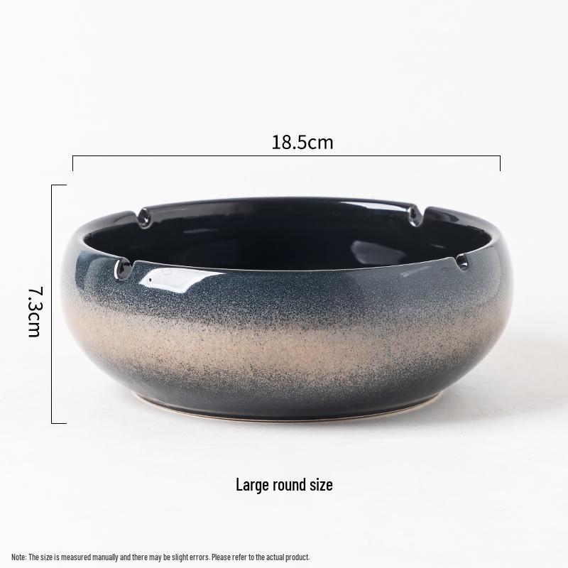 Large Ceramic Ashtray – Creative Retro Chinese Style for Living Room or Office