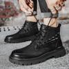Popular Lace Up Leather Martin Boots Men's Spring and Autumn Boots