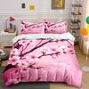 Cherry Blossom Themed Decor Set Soft Comfortable Duvet Cover Bedding Set Included 1*Duvet Cover & 2*Pillowcases Gift