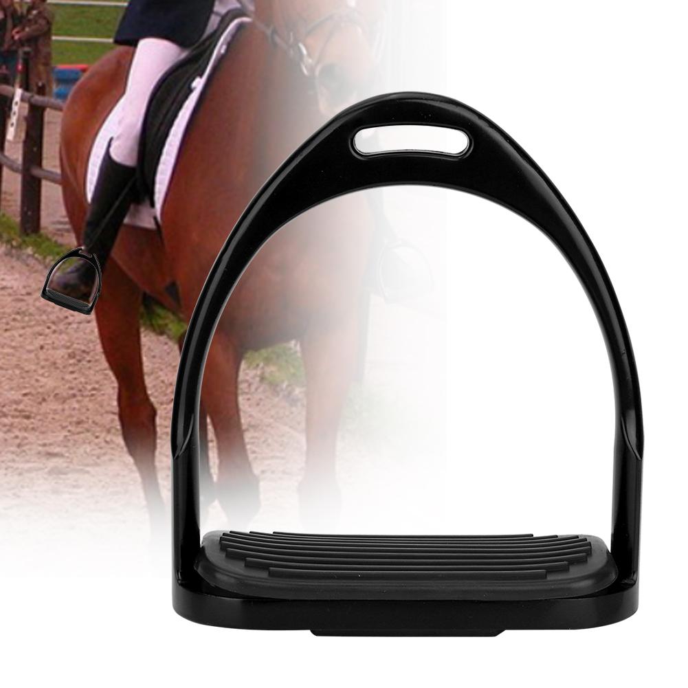Colorful Horse Riding Stirrup Anti rust Lightweight Equestrian Aluminum Stirrup (black)