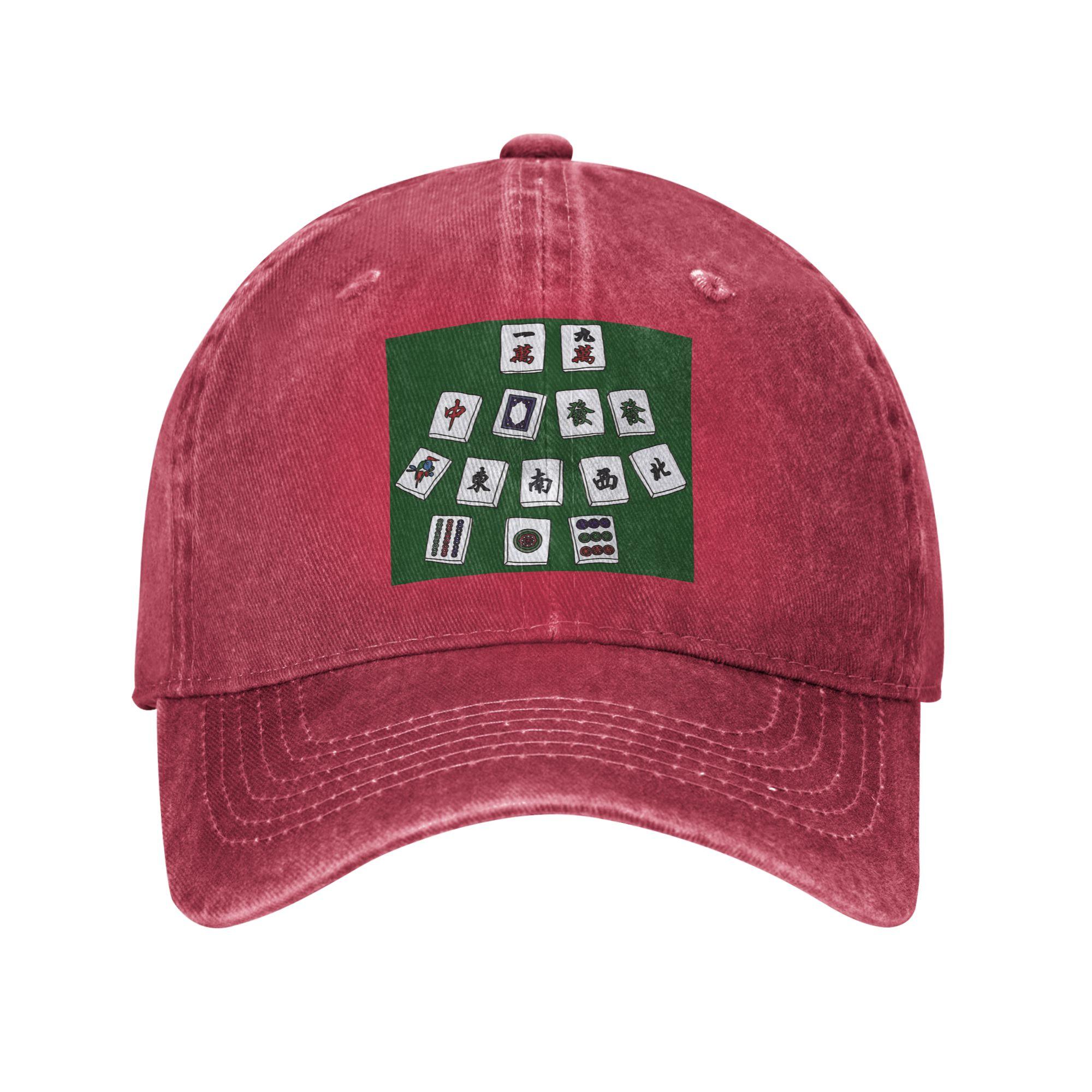 Unisex Baseball Hats Mahjong thirteen 13 wonders Denim Fabric Outdoor Baseball Caps Hip Hop Cap Casquette One Size