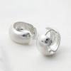 Mon Choix Silver Bold Ring One-Touch Earrings