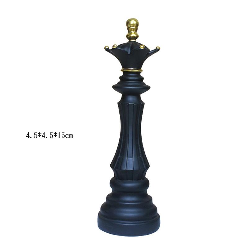 Classic Chess Piece Decoration Accessories Resin King Queen Knight Crafts Desktop Study Living Room Decoration Chessman
