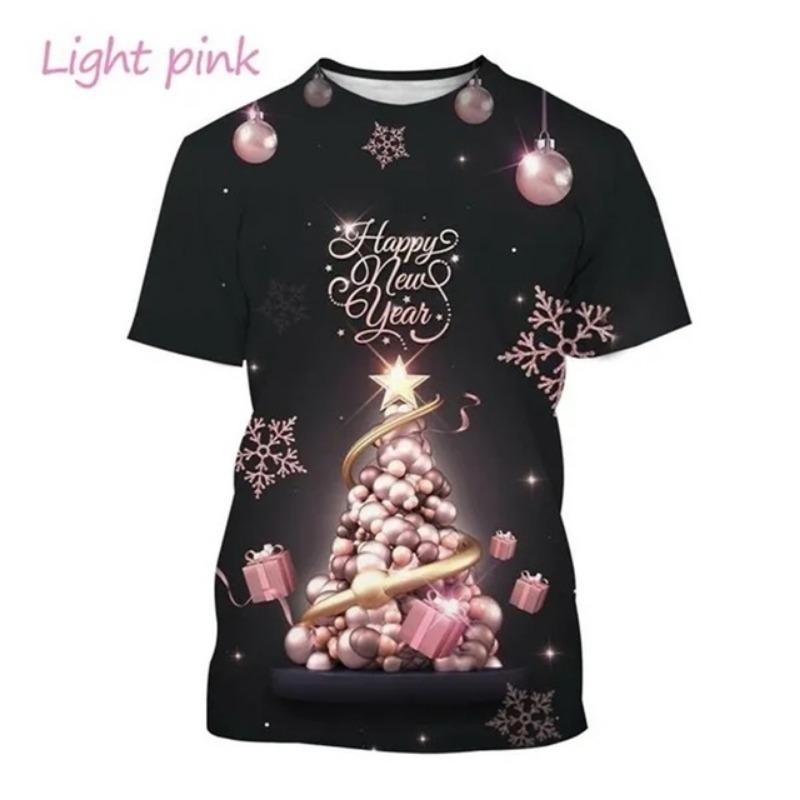 3D Tištěné Tričko Šťastný Nový Rok Pro Muže Ženy Osobnost Festival Nový Rok Tričko Topy Ležérní Oversized Trička Streetwear