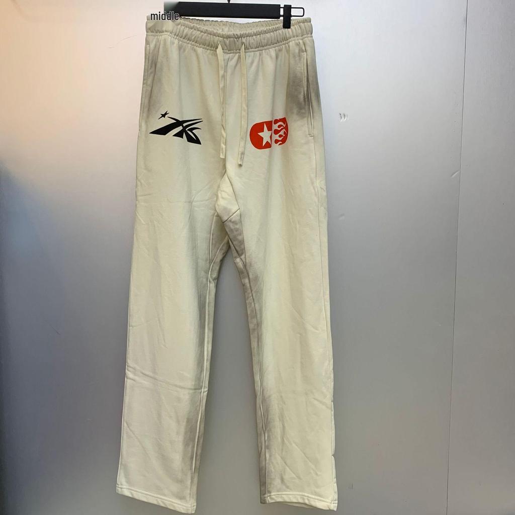 Hellstar Ausgefranster Retro Lockerer Reißverschluss Reiner Baumwoll Hoodie - Amerikanischer Hip Hop Stil