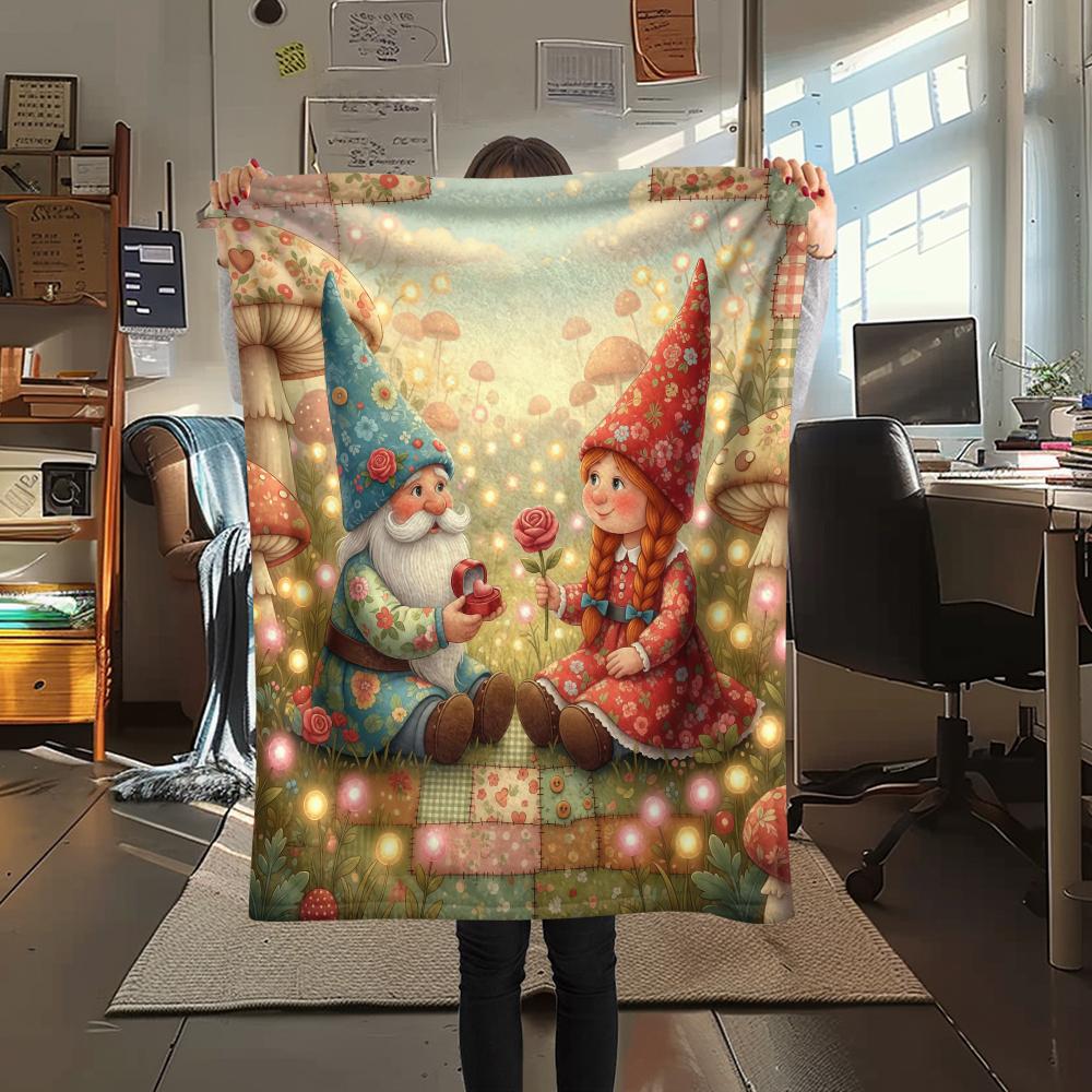 1 Stück Valentinstag Druck Flanelldecke, Hohe Qualität, Bequem für Alle Jahreszeiten, Heimdekoration, Perfekt für Weihnachten, Geburtstagsgeschenk