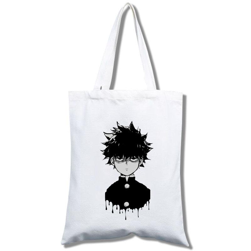 Anime Mob Psycho 100 Canvas Bag Tote Bag Men'S And Women'S Shoulder Bag
