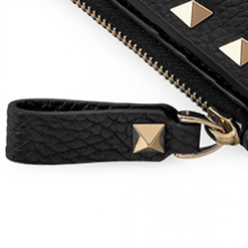 Valentino Rockstud Zip Card Holder P0605 Vsh 0no