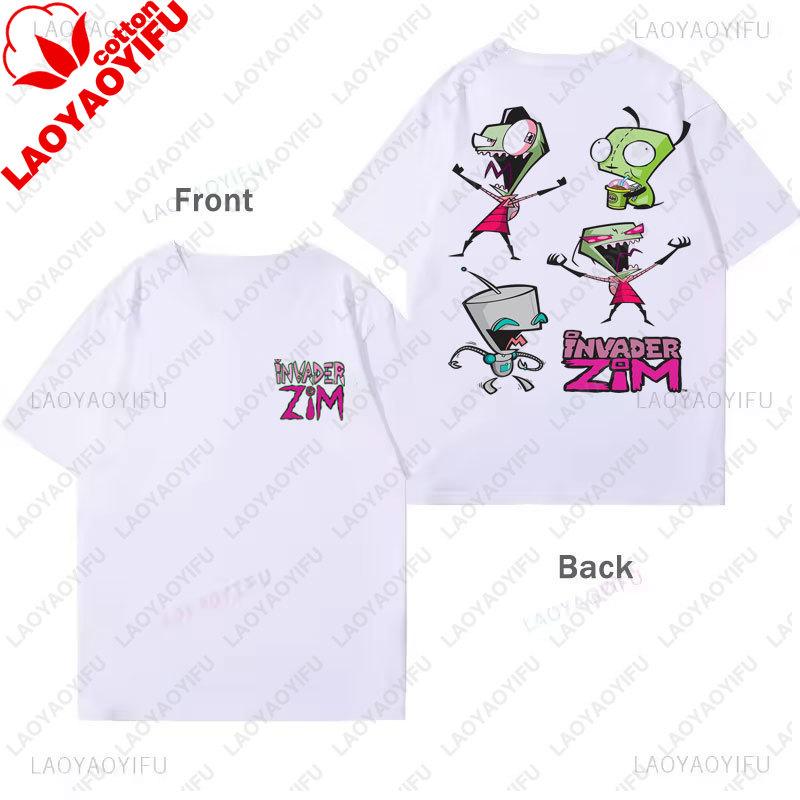 Invader Zim Graphic T Shirts Unisex Unisex Cartoon Tv Vintage Popular Shirt Fashion Kawaii Cute Creativity ShortSleeved Tees