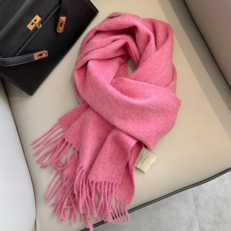 Winter 31 Solid Color  Wool Scarf Men'S And Women'S Shawl Wraps Universal Scarves Warm And Cold Proof  Scarf