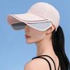 Quick Dry Retractable Sun Hat UV Protection Sunscreen Hat Shade Cap Sunscreen Baseball Hat  Women