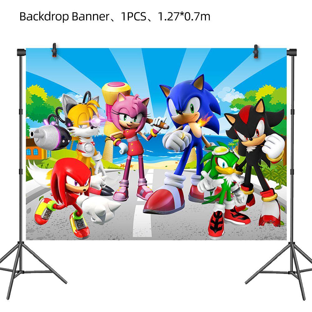 Party Birthday Supplies Set Cake Topper Banner Cups Balloons Plates