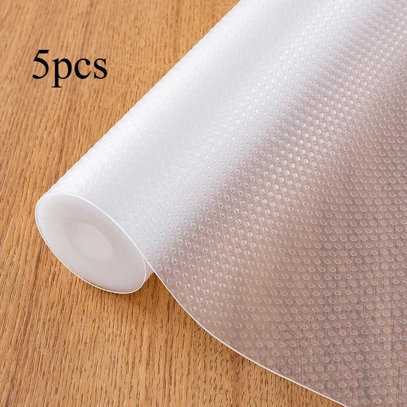 

5PCS Waterproof Non-Slip Drawer Liners Shelf Mats Oil-Proof Cabinet Cover Placemats Washable Table Pads for Kitchen Organization