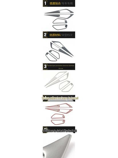 21 Elantra Stainless Steel Interior Handle Bright Ring & Decorative Frame