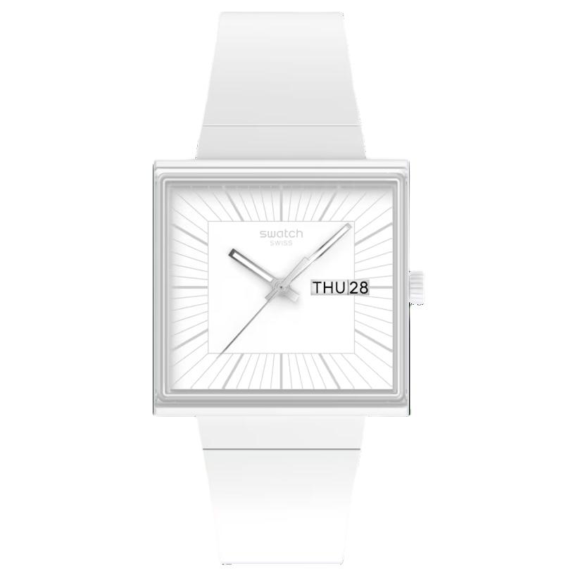 SWATCH Unisex White Watch SO34W700 SO34W700 White Dial