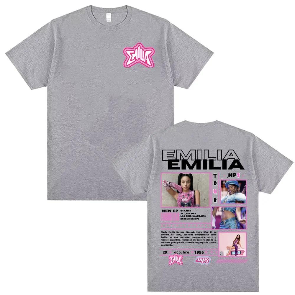 Fashion Aesthetic Tshirts Hip Hop Streetwear Singer Emilia Mernes MP3 Tour Graphic T Shirt Men Clothing Casual Short Sleeve Tees