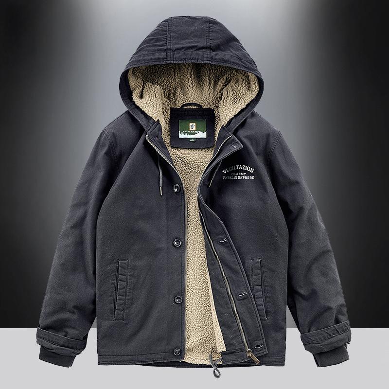 Winter Men's Cotton-padded Jacket, Piled and Thickened Casual Jacket, Fashionable Versatile Men's Thermal Cotton-padded Jacket, Winter Top