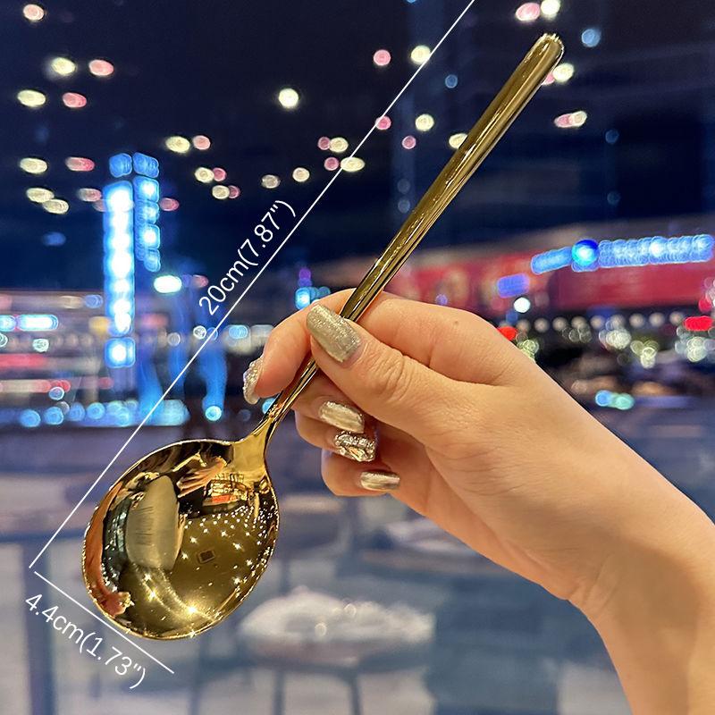 Kitchen Dinner Dish Public Spoon Big Spoon Shovel Long Handle Stainless Steel Serving Spoon Round Head Buffet Serving Spoon