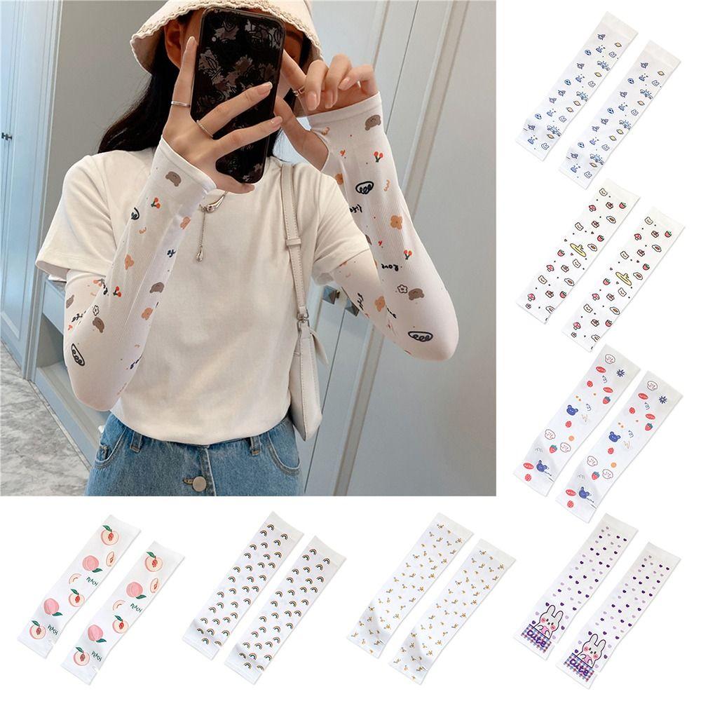 Handschutzhülle Eisseide Ärmel Dünne Sonnenschutzhandschuhe Fäustlinge Damen Damen Mädchen