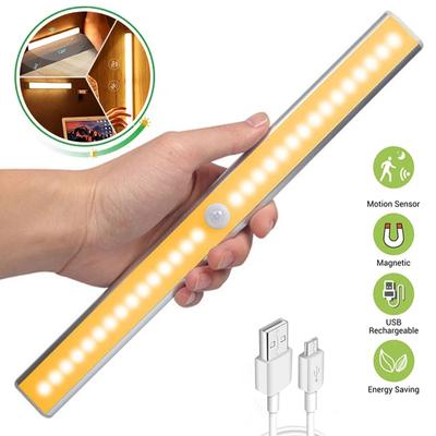 USB wiederaufladbares Bewegungsmelder-Licht 6 10 24 40 60 LED-Nachtlicht Küche Schlafzimmerbeleuchtung Wandlampe Garderobenlampe Treppe