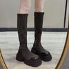 But Knee Boots Children's 2025 New Heightened Thick-soled Boots Spring and Autumn Versatile Small Elastic Thin Boots