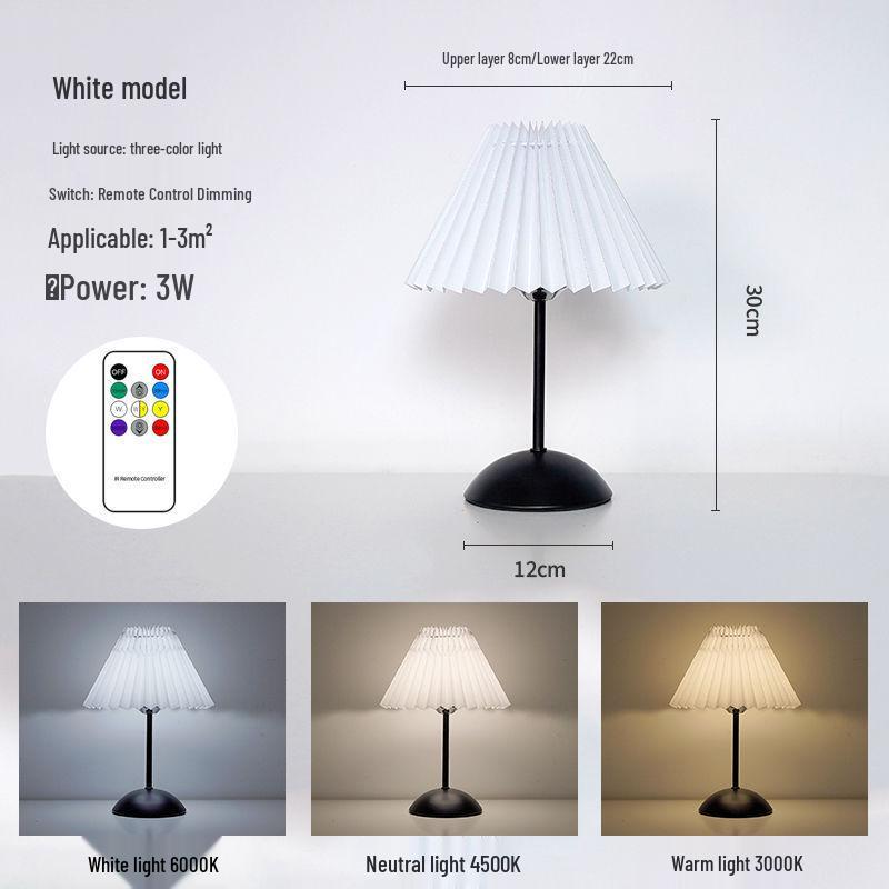 Nordisches Retro-Falten-Nachtlicht mit Fernbedienung für Schlafzimmer & Kinderzimmer