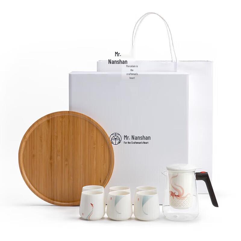 

Elegant Lotus Ceramic Kung Fu Tea Set with Filter