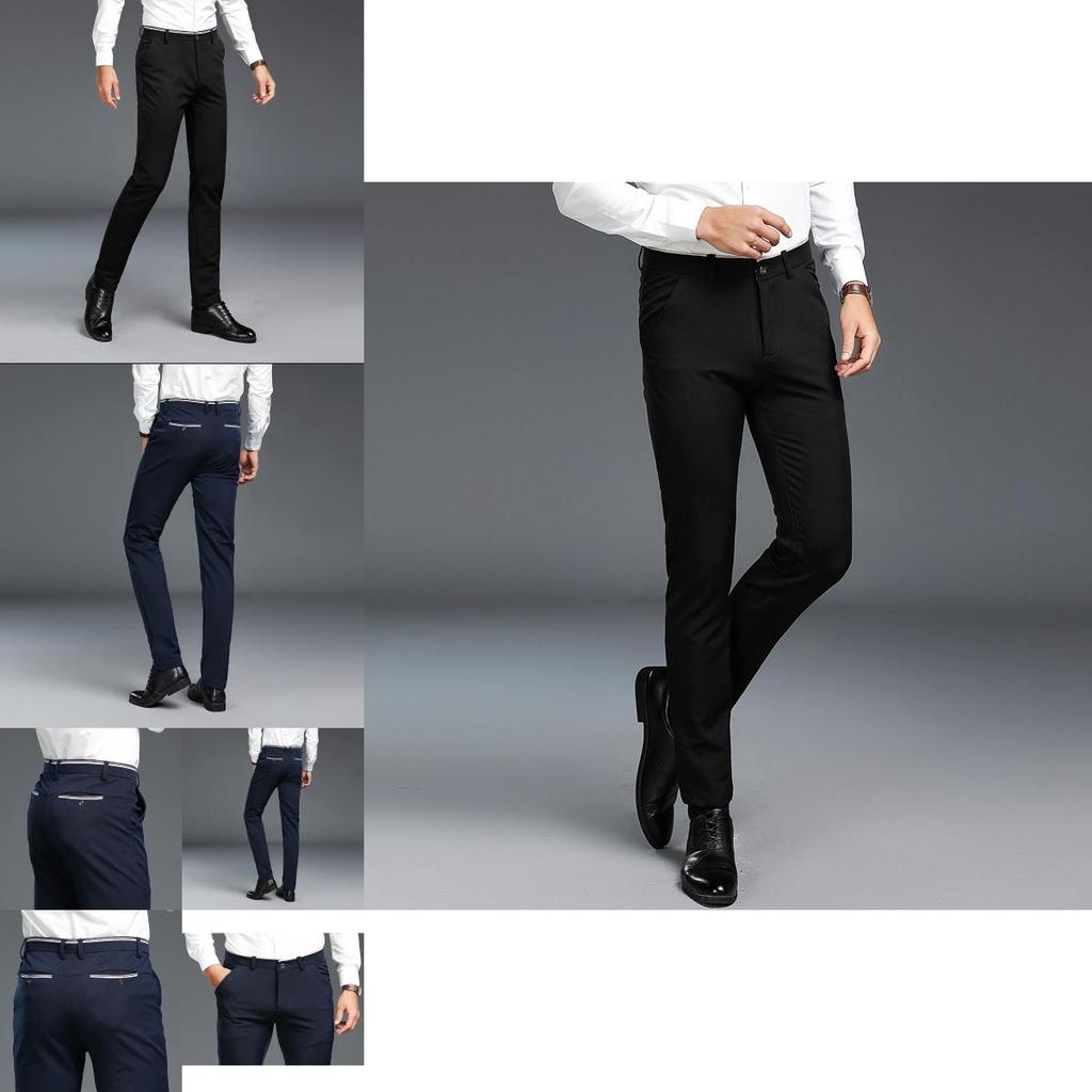 Premium Quality Fashion Young Men's Tight Slim Pants Casual Basic Stretched Trousers