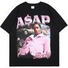 Men's Hip Hop Graphic Print Cotton T-Shirt Fashion Special Design Crewneck Rapper Short Sleeve Tops…