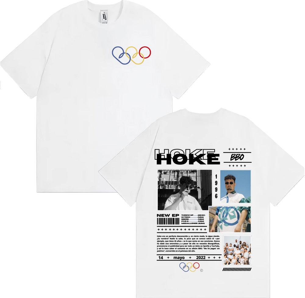 2025 Summer Rapper HOKE Bbo Album Tour Tshirt Male Hiphop VintageHigh High Quality Cotton Tshirt Fashion Casual Tshirt