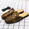 Mode Sommerfarbene Freizeitschuhe Halbschlappen Leder Herren Slipper Loafers Herren Britischer Stil Mokassins Mann Pantoletten Mode Freizeitschuhe