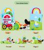 Baby Animal Shape Touch & Feel Cloth Book with Crinkle Paper, Tear-Resistant Pages, Mirror & 3D Tails