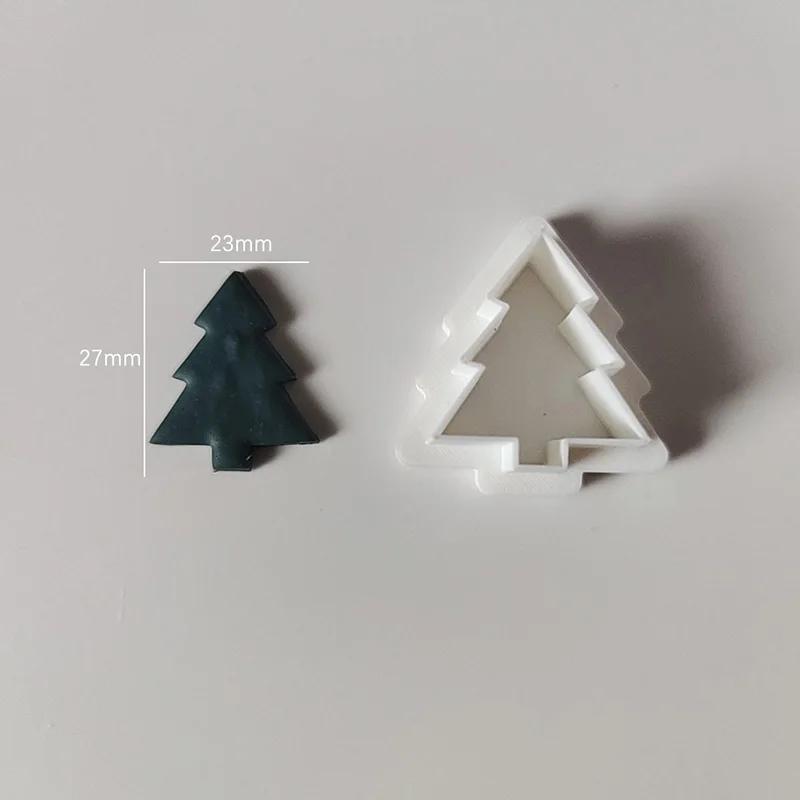 Winter Christmas Theme Polymer Clay Cutters Mushroom Tree Sweater Hat Handmade Earrings Cutter Mold for Earring Jewelry Pendant