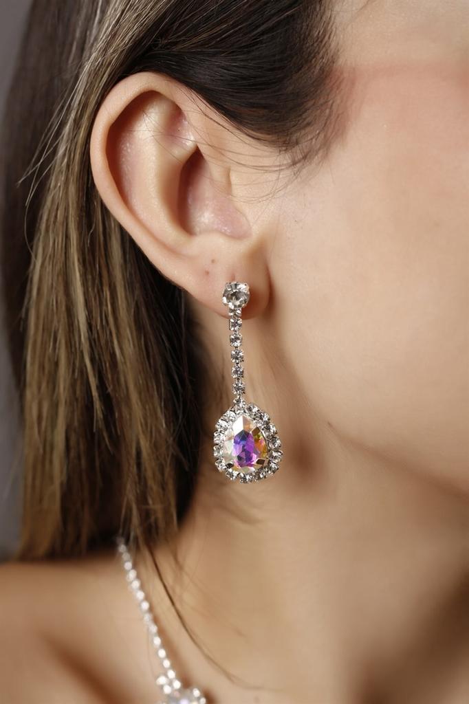 Sada náhrdelníku a náušnic z postříbřeného kamene Hurrem Set pro zvláštní příležitosti Svatební sada Choker