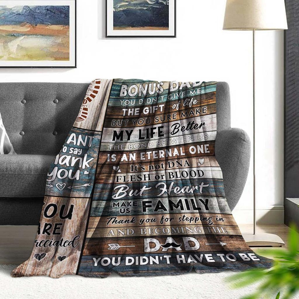 Gift For Dad Blanket Multi-Purpose Printed Blanket Cover Blanket Living Room Decoration Flannel Father'S Day Blanket