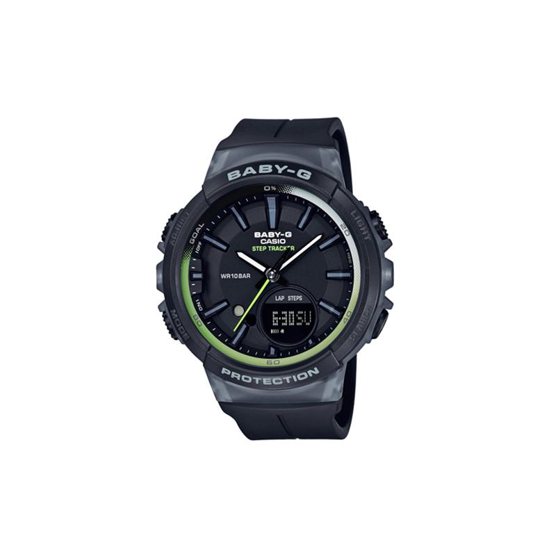 

Casio BABY-G Sports Series Multifunctional Pedometer Sports Waterproof Watch Women s Watch Japanese and Korean Watch Quartz Movement Resin BGS-100-1A чёрный