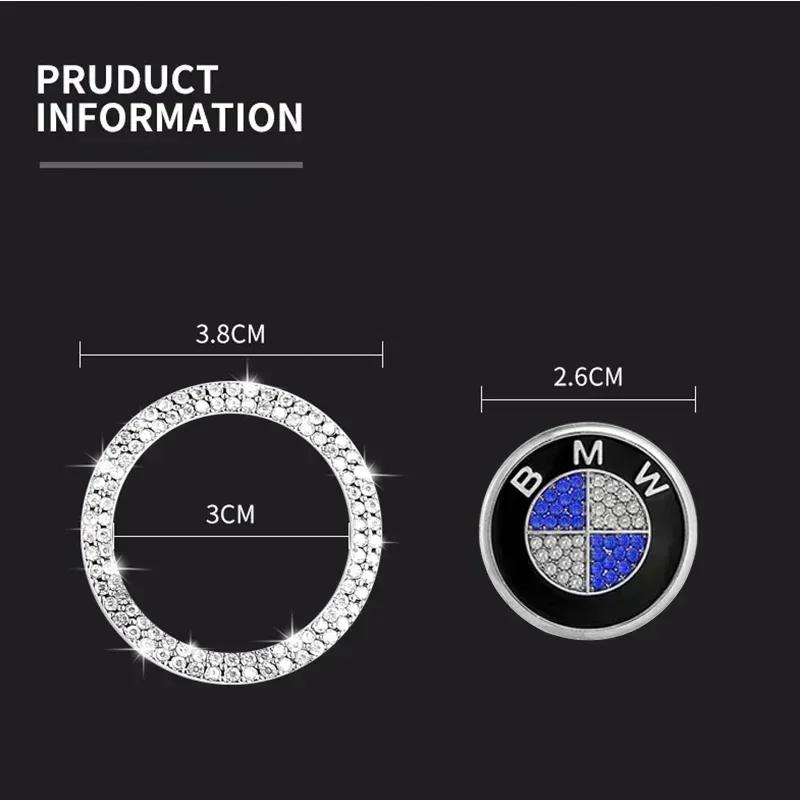 2025 New 1pcs Car Bling One-Click Start Stop Engine Ignition Sticker For BMW M Performance E36 E60 E90 X2 X1 X3 X5 E46 E39 E70 M