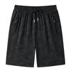 Plus Size Men's Ice Silk Breathable Bermuda Shorts - Summer Loose Fit with Drawstring.