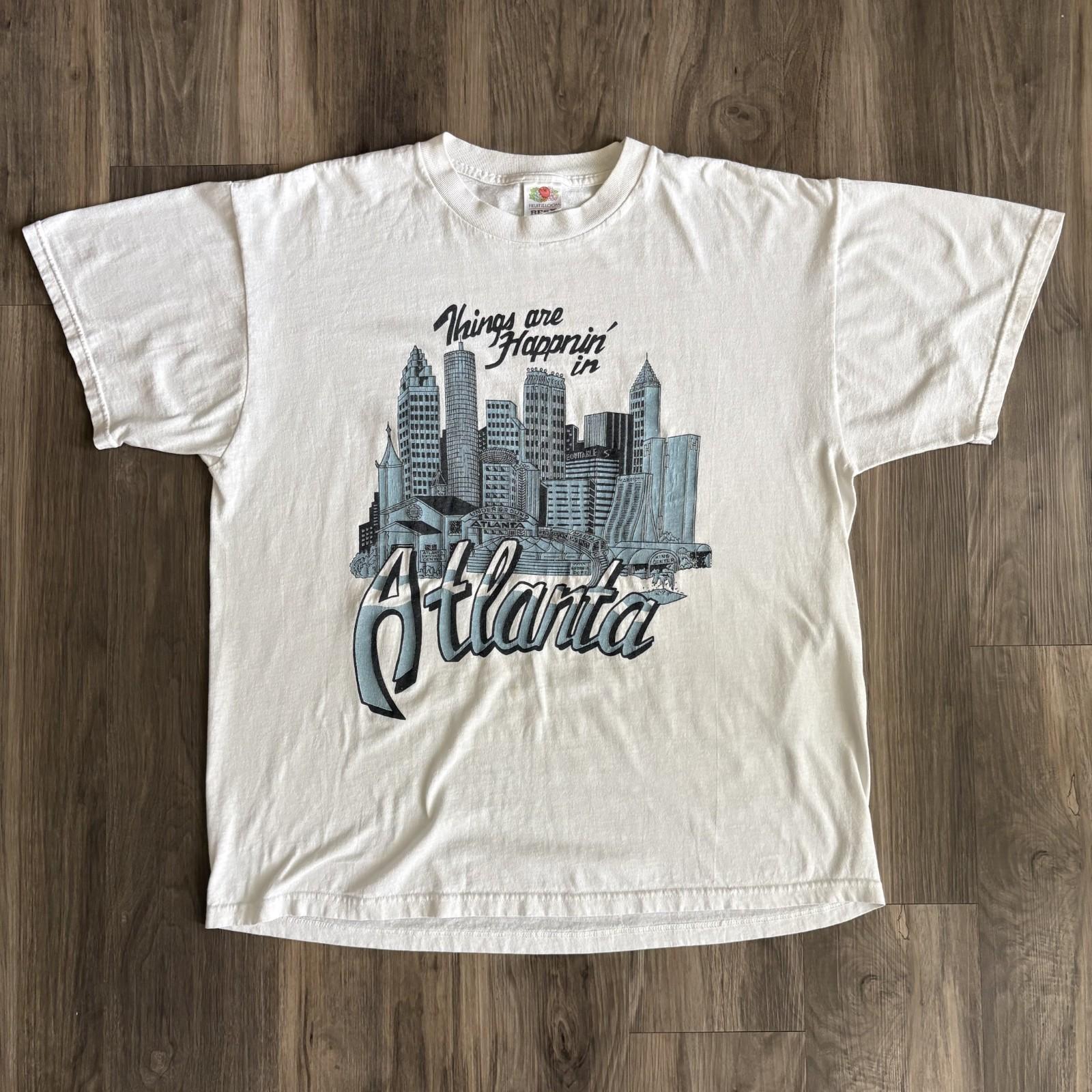 Vintage Atlanta Underground Men s Size L White 1990s Unisex T-Shirt L