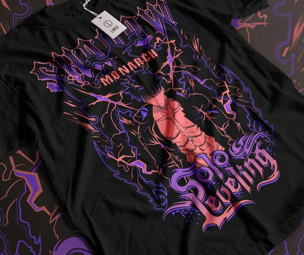Solo Leveling TShirt Sung Jinwoo Liu Zhigang Anime Jonas Reiji Shirt S4XL S
