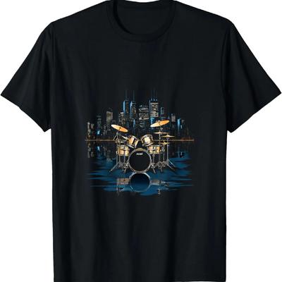 Drumset Drum Kit Music Drummer Drumming T-Shirt