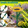 Large Capacity Floral Bird Feeder Standing Wild Bird Bath Tray Garden Yard Decoration All Weather Seed & Water Station