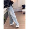 Plus Size Autumn 2025 White Straight-Leg Jeans: Loose, Slimming Fit Banana Pants for Curvy Women