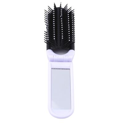 Plastic Folding Comb Portable Makeup Mirror Comb Foldable Massag Girl Bangs Fashionable Convenient  Carry On Bag Comb