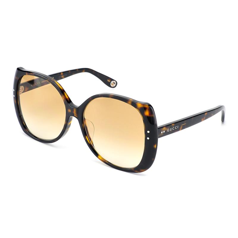 

GUCCI Plate Sunglasses Sunglasses Women s Tortoiseshell