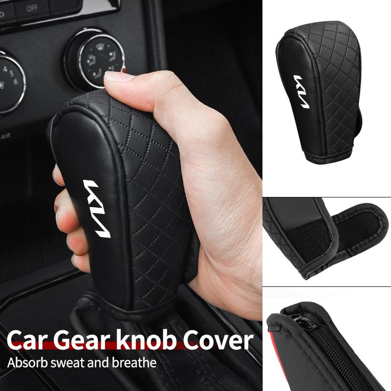 Auto Schalthebel Abdeckung Leder Handbremse Hülle Zubehör für KIA Ceed Sportage Rio K5 Optima Cerato Proceed Venga Sedona usgm40