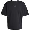 Solid Color Oversized Crew Neck Short Sleeve T-Shirt Men Tops Black JN3680