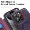 For iPhone 15 Pro Max Case Compatible with MagSafe RFID Blocking Card Holder Leather Phone Cover