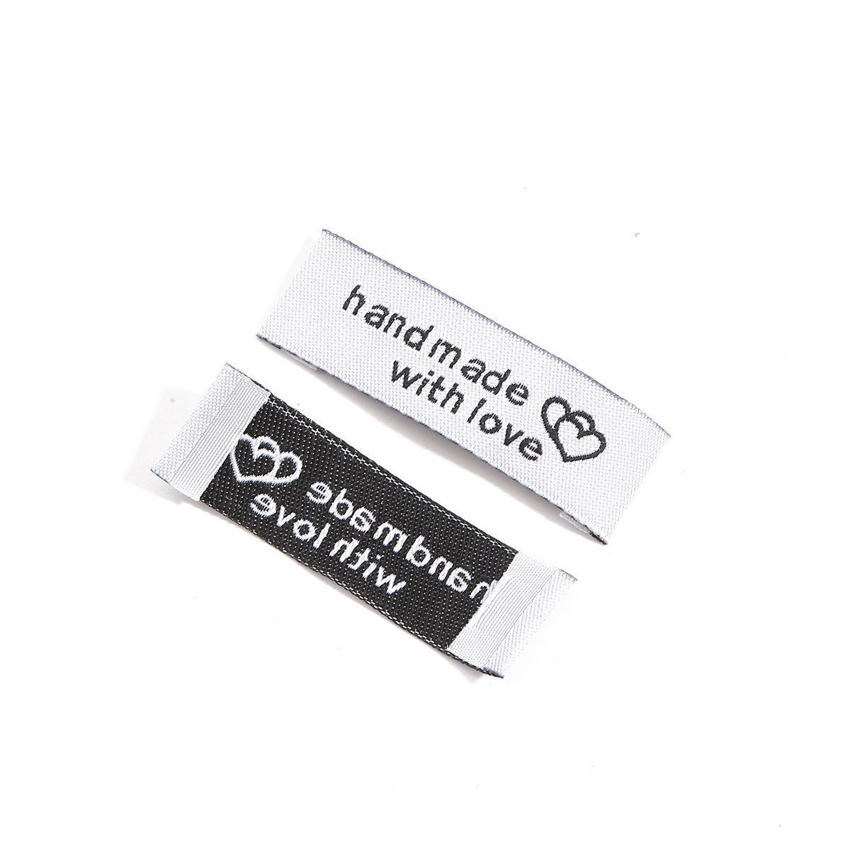 

Handmade Fabric Clothing Labels for DIY Sewing Crafts 50x15mm 20 pcs/pack (5g) белый